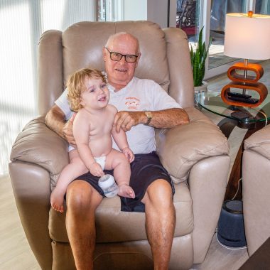 baby, grandfather, grandpa, man, child, people, family, love